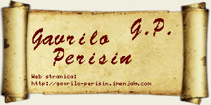 Gavrilo Perišin vizit kartica